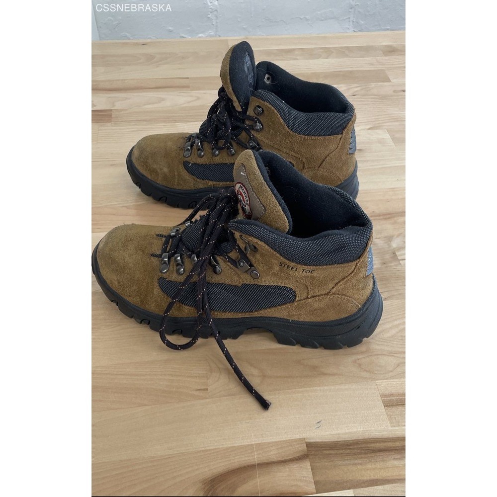 Brahma brown Lace‎ Up Steel Toe Hiking Work Safety Boots leather/suede - Size 8W - Picture 6 of 12
